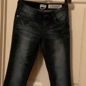 Indigo Rein Forever Junior Girls Denim Blue Slim Capri Sz 3